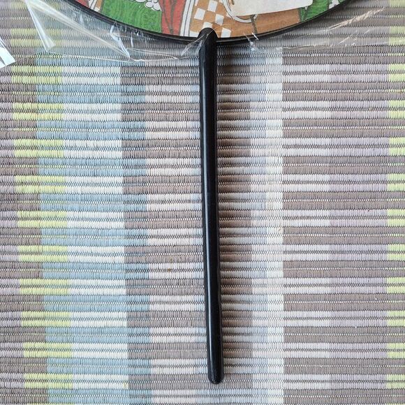 Asian Souvenir "Uchiwa" Leaf Fan With Ukiyo-e Reproduction Art by Sharaku NWT - Picture 9 of 12